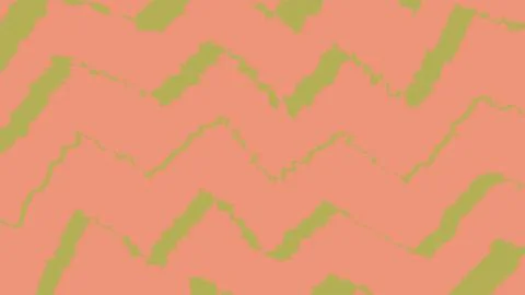 Abstract zigzag pattern with olive green lines on peach 스톡 일러스트