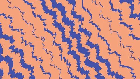 Abstract zigzag pattern with orange and blue wavy lines 스톡 일러스트