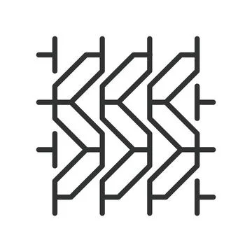 Abstract zigzag structure, icon in line design. zigzag, abstract, pattern Иллюстрация