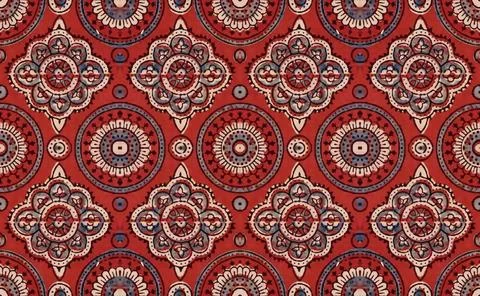 Abstract,Ajrak,Print,Block,Printing Ilustración de archivo