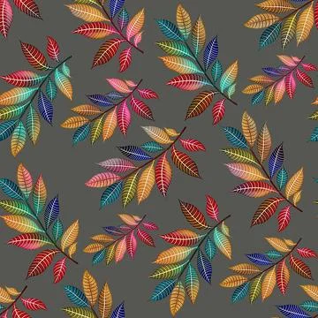 Abstract,Digital,Floral,Pattern,With,Abstract,Dark,Background イラスト素材