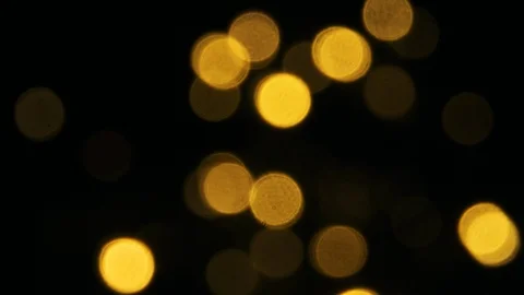 Abstraction. Abstraction. Blurred Round Lights Are Yellow. Christmas. Decor. Stock Footage 121352109
