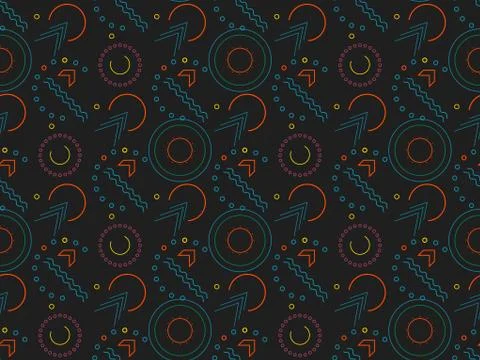 Abstraction and  angles on a seamless spring pattern. Stock Illustration