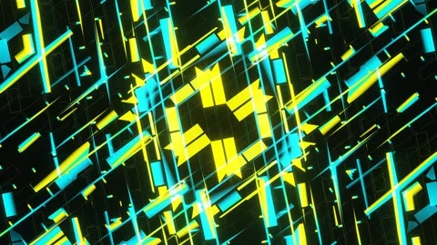 An abstraction of animated neon color patterns. Ornamental texture gradient colo Stock-Footage 247000998