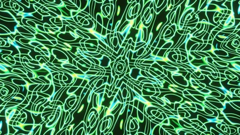 An abstraction of animated neon color patterns. Ornamental texture gradient colo Stock Footage 247001054
