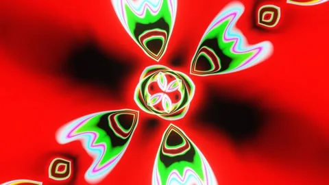 An abstraction of animated neon color patterns. Ornamental texture gradient colo Stock Footage 247001080