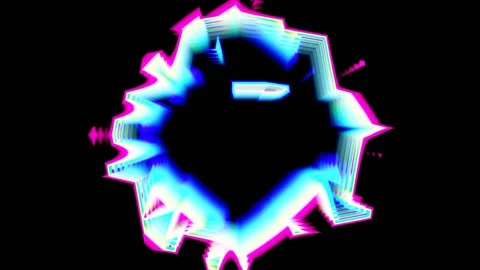 An abstraction of animated neon color patterns. Ornamental texture gradient colo Stock Footage 247001139