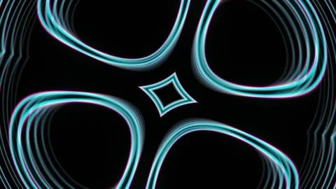 An abstraction of animated neon color patterns. Ornamental texture gradient colo Stock Footage 247001163