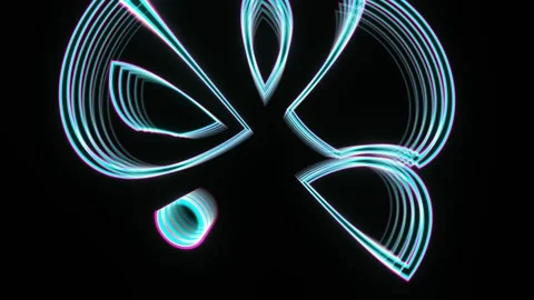 An abstraction of animated neon color patterns. Ornamental texture gradient colo Stock Footage 247001207