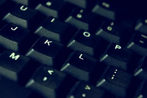 Abstraction background computer keyboard fragment close up Stock Photos