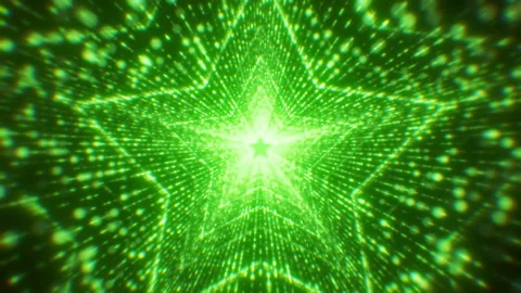 Abstraction Background Glitter Gift Animation Club 3d Super Star Shining Green Stock Footage 151689852