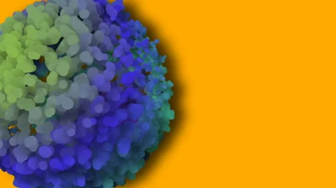 Abstraction with balls on an orange background Stock Footage 61561031