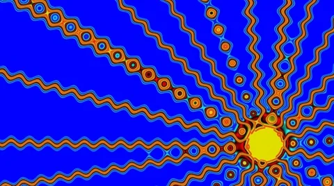 Abstraction - beams on a dark blue background Stock Footage 8606786