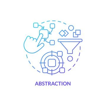 Abstraction blue gradient concept icon Stock Illustration