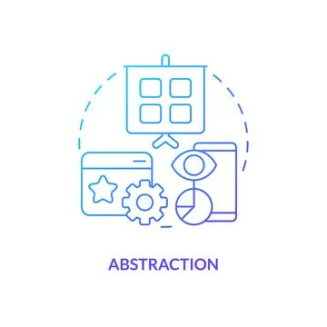 Abstraction blue gradient concept icon Illustrazione stock