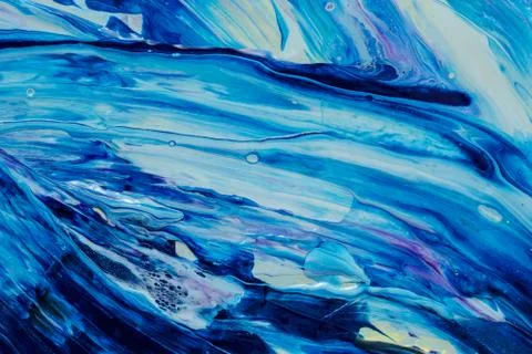 Abstraction blue paint 写真素材