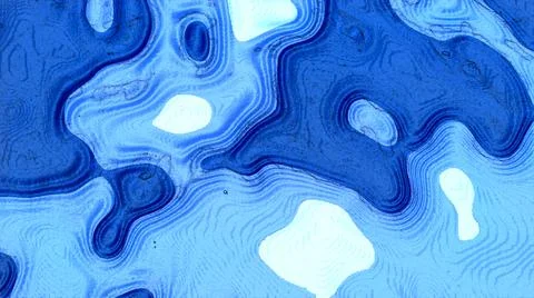 Abstraction in blue tones from spots of different shapes. Stock Illustration