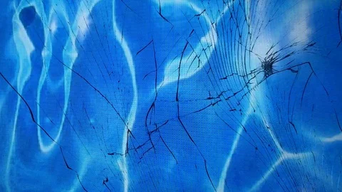 Abstraction with broken glass Stockbeeldmateriaal 90938088