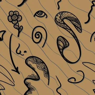 Abstraction on a brown background Stock Illustration