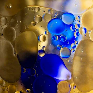 Abstraction bubbles and balls blue. Foto stock