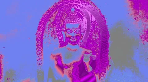Abstraction - a changing face of the Buddha Stock Footage
