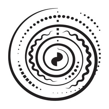 Abstraction circle, clockwise spiral Stock Illustration