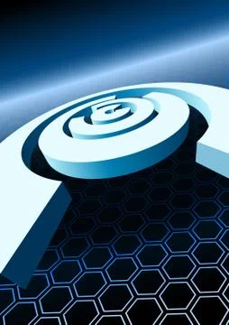 Abstraction with circle segments and cells Stock Illustration