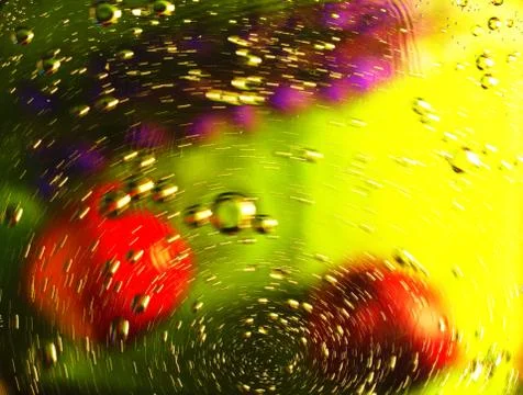 Abstraction with circular motion, bubbles and defocus. 12 Foto stock