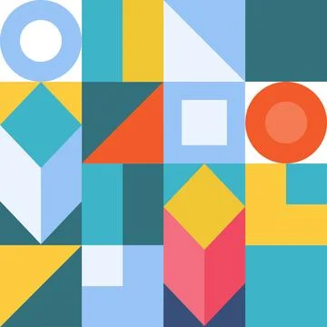 Abstraction of colored geometric shapes. Abstract background image of color. イラスト素材