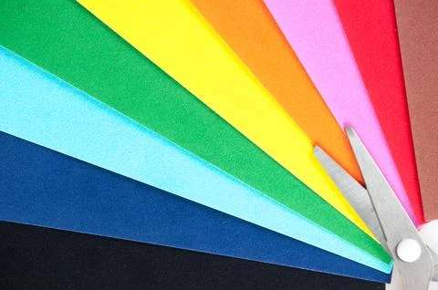 Abstraction from the colored paper as a background Stock Photos