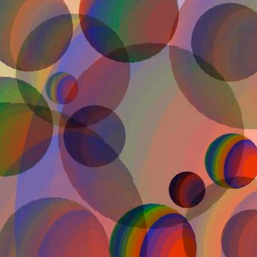 Abstraction of colored spheres Stock Illustration
