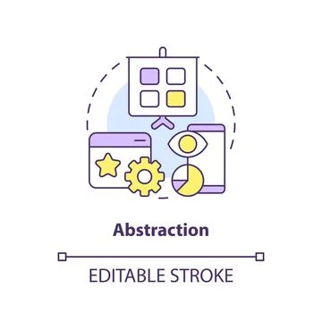 Abstraction concept icon Stock Illustration