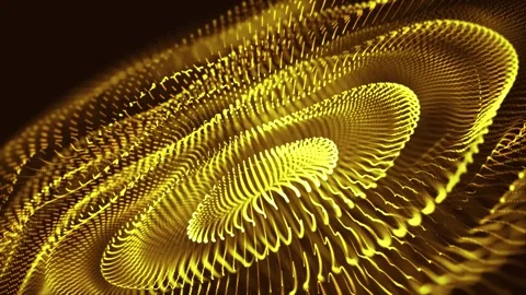 An abstraction consisting of a multitude of gold, yellow. Vídeo Stock 302154699