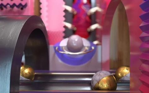 An Abstraction with different materials イラスト素材