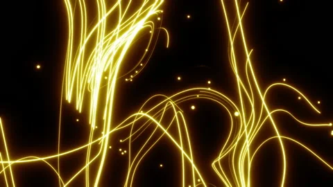 Abstraction of dynamic background light random yellow lines Stock Footage 170864098