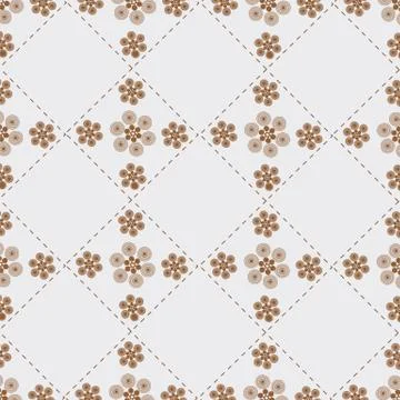Abstraction with flowers on grey Stock Illustration
