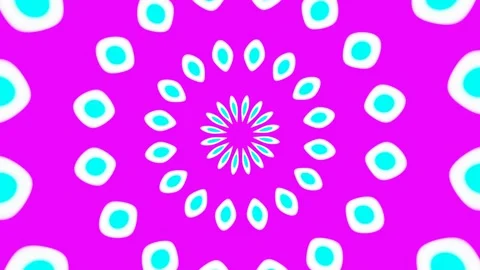 Abstraction of fractal patterns of circles and lines. Looped graphic background. Stock Footage 247754272