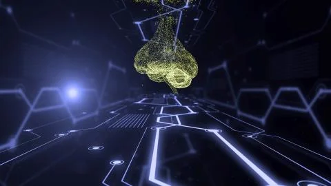 Abstraction of functional artificial intelligence in the data center with Stockillustratie