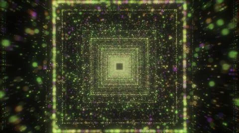 Abstraction of geometric shapes. Motion. Large squares with a little glitter Stockillustratie