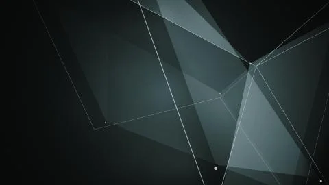 Abstraction geometrical composition with triangles, dots and lines Stock Illustration