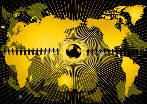 Abstraction with globe Illustrazione stock