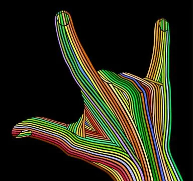 Abstraction of hand Stock Illustration