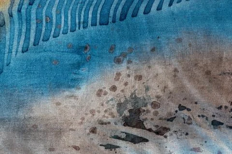 Abstraction, hot batik, background texture, handmade on silk Stock Illustration