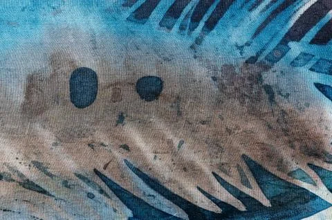 Abstraction, hot batik, background texture, handmade on silk Stock Illustration