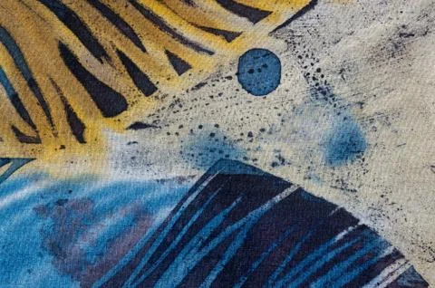 Abstraction, hot batik, background texture, handmade on silk Stock Illustration