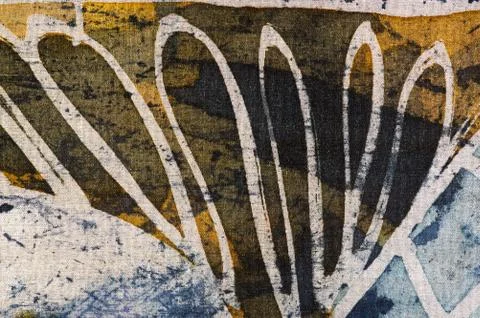 Abstraction, hot batik, background texture, handmade on silk Stock Illustration