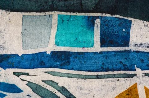 Abstraction, hot batik, background texture, handmade on silk Stock Illustration