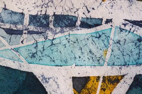 Abstraction, hot batik, background texture, handmade on silk Stock Illustration
