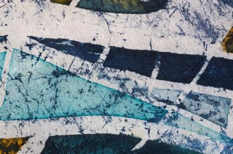 Abstraction, hot batik, background texture, handmade on silk Stock Illustration