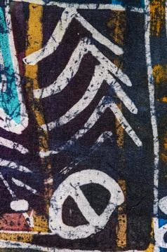 Abstraction, hot batik, background texture, handmade on silk Stock Illustration